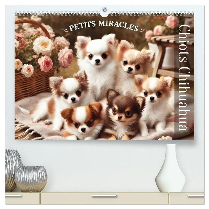Chiots Chihuahua – Petits miracles (CALVENDO Calendrier supérieur 2027)