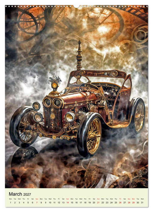 Retro Rides with Steam and Steel (CALVENDO Monthly Calendar 2027)