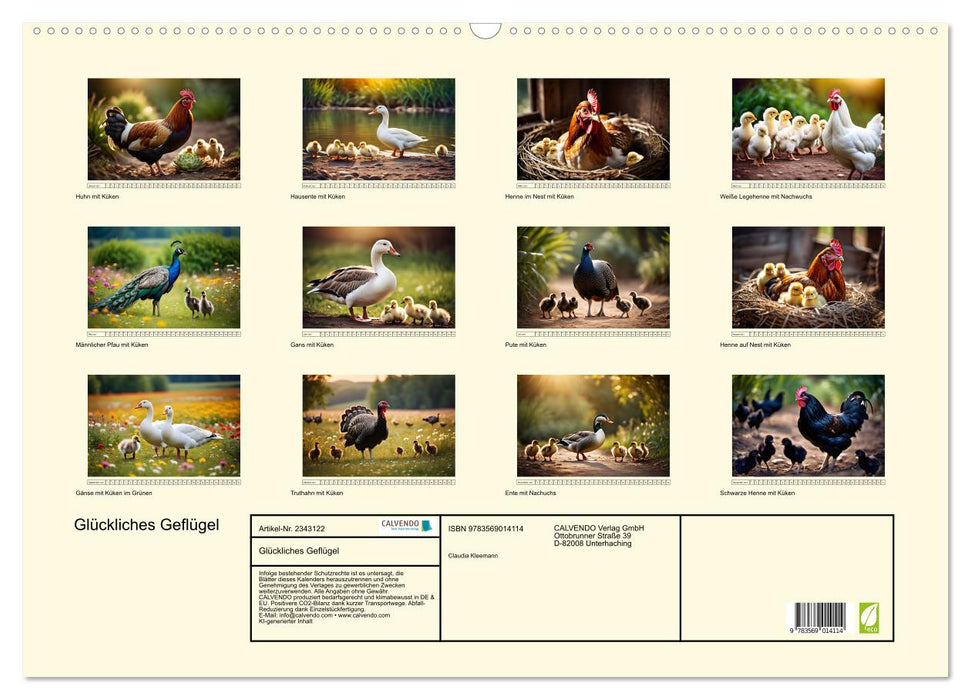 Glückliches Geflügel (CALVENDO Wandkalender 2027)