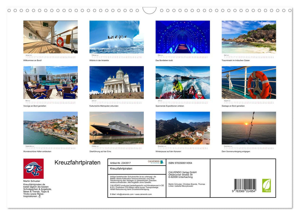 Kreuzfahrtpiraten (CALVENDO Wandkalender 2027)
