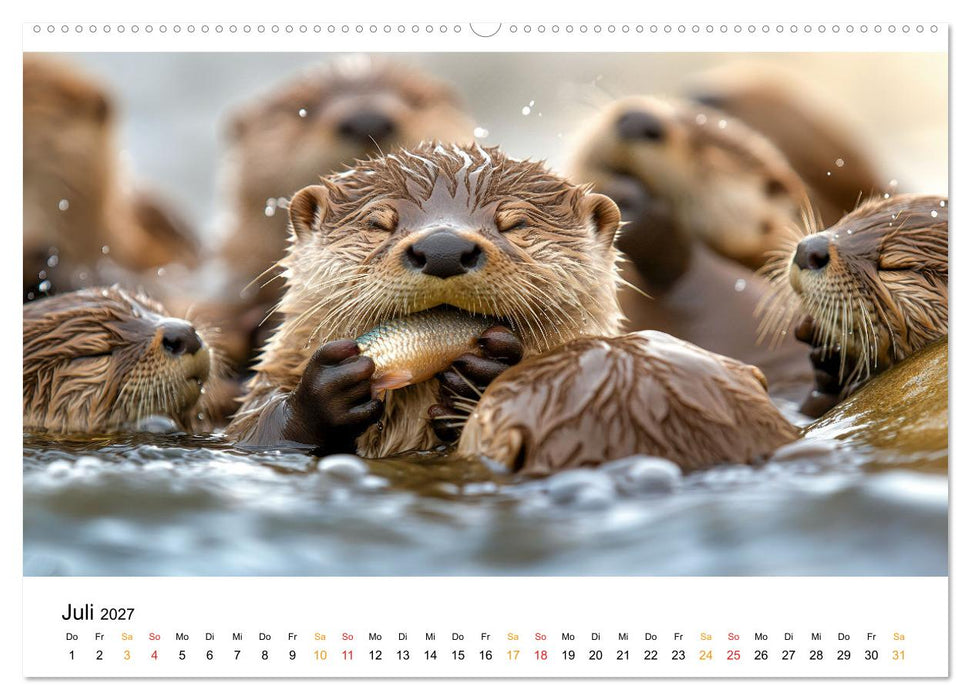 Wilde Heimat - Fischotter (CALVENDO Premium Wandkalender 2027)