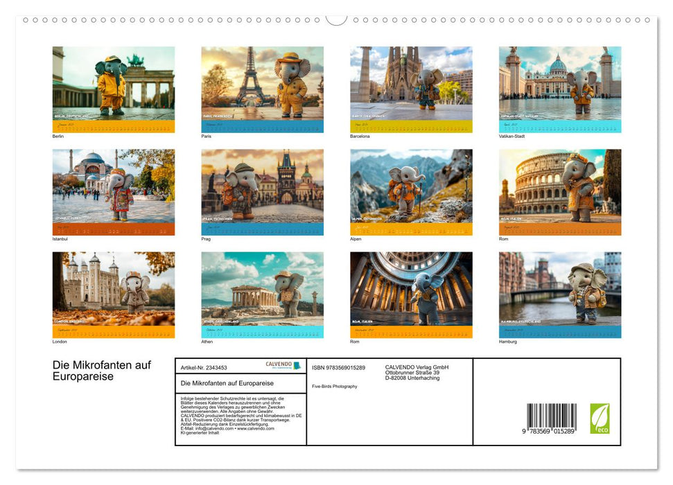 Die Mikrofanten auf Europareise (CALVENDO Premium Wandkalender 2027)