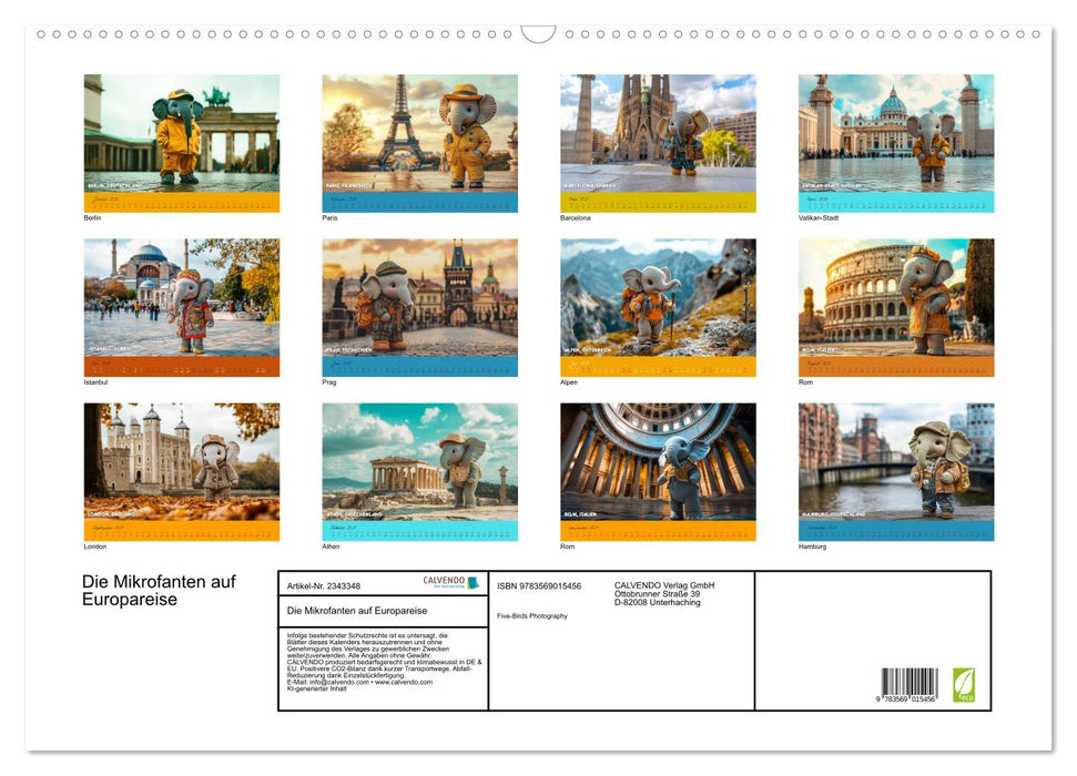 Die Mikrofanten auf Europareise (CALVENDO Wandkalender 2027)