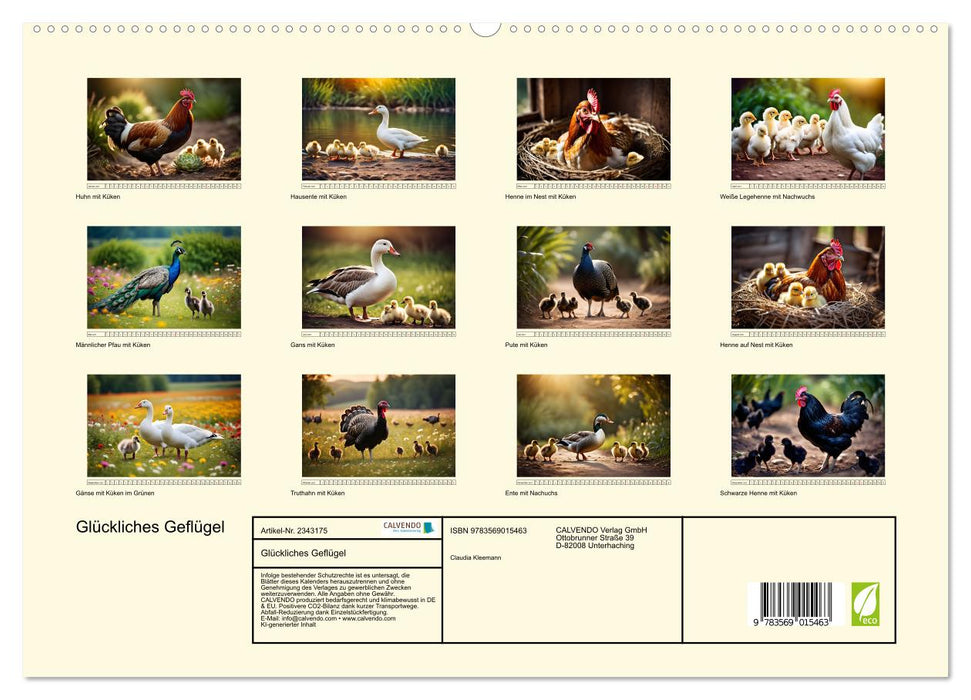 Glückliches Geflügel (CALVENDO Premium Wandkalender 2027)