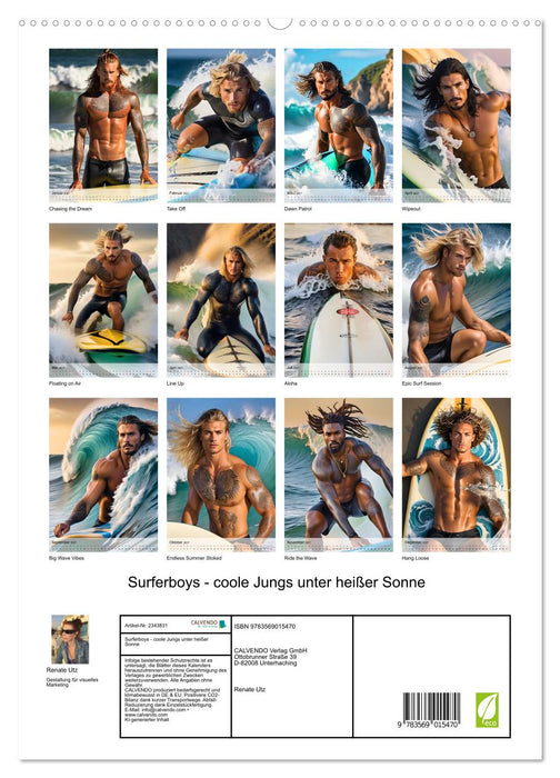 Surferboys - coole Jungs unter heißer Sonne (CALVENDO Premium Wandkalender 2027)