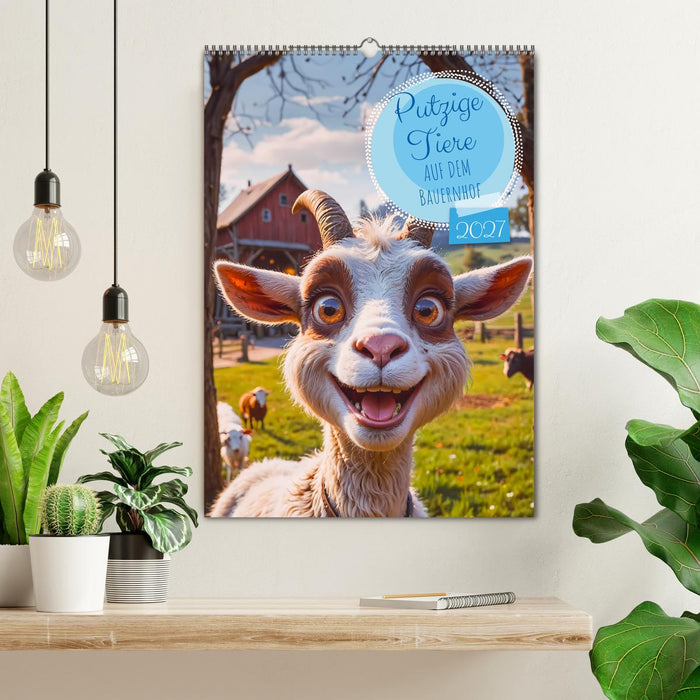 Putzige Tiere - Auf dem Bauernhof (CALVENDO Wandkalender 2027)