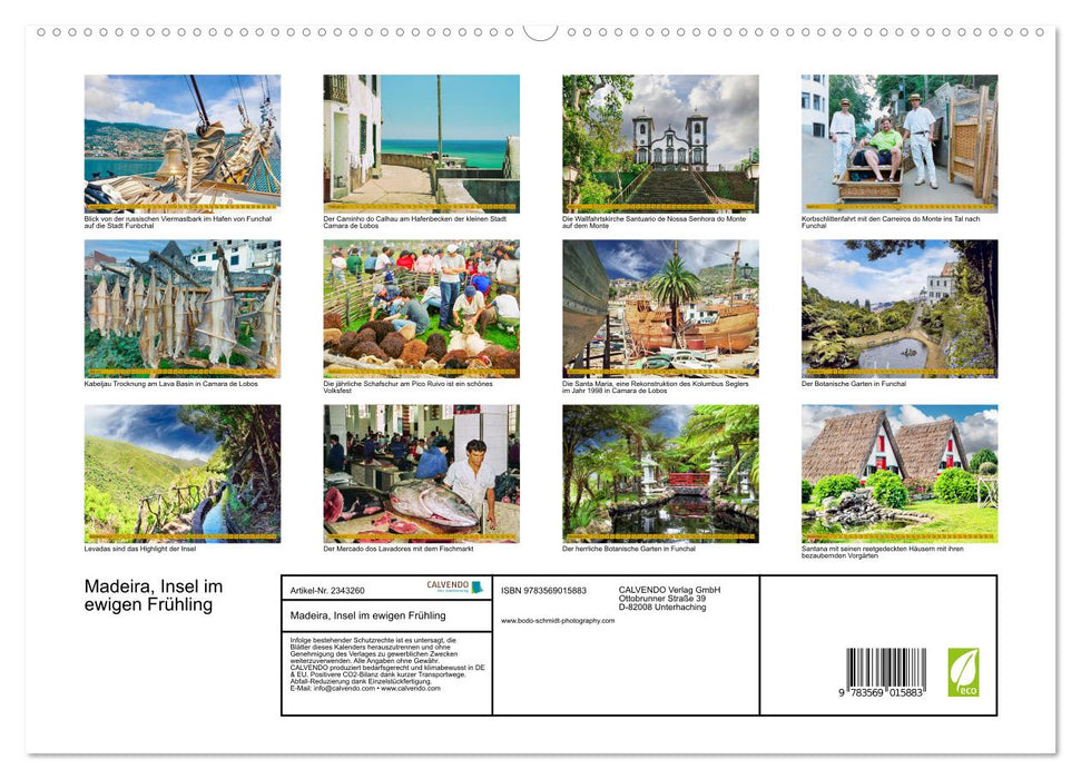 Madeira, Insel im ewigen Frühling (CALVENDO Premium Wandkalender 2027)
