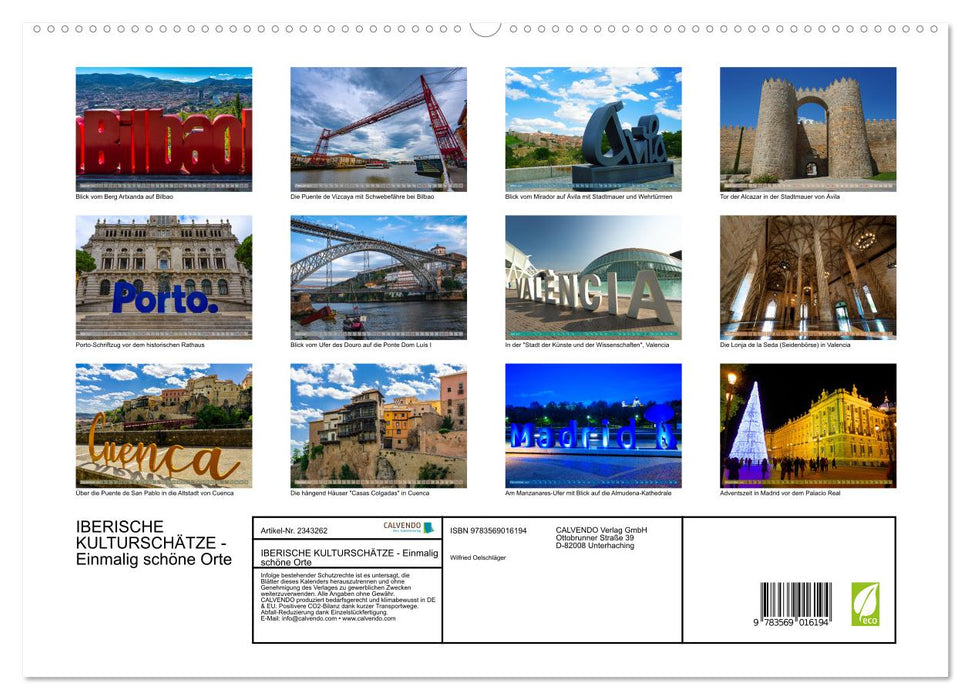 IBERISCHE KULTURSCHÄTZE - Einmalig schöne Orte (CALVENDO Premium Wandkalender 2027)