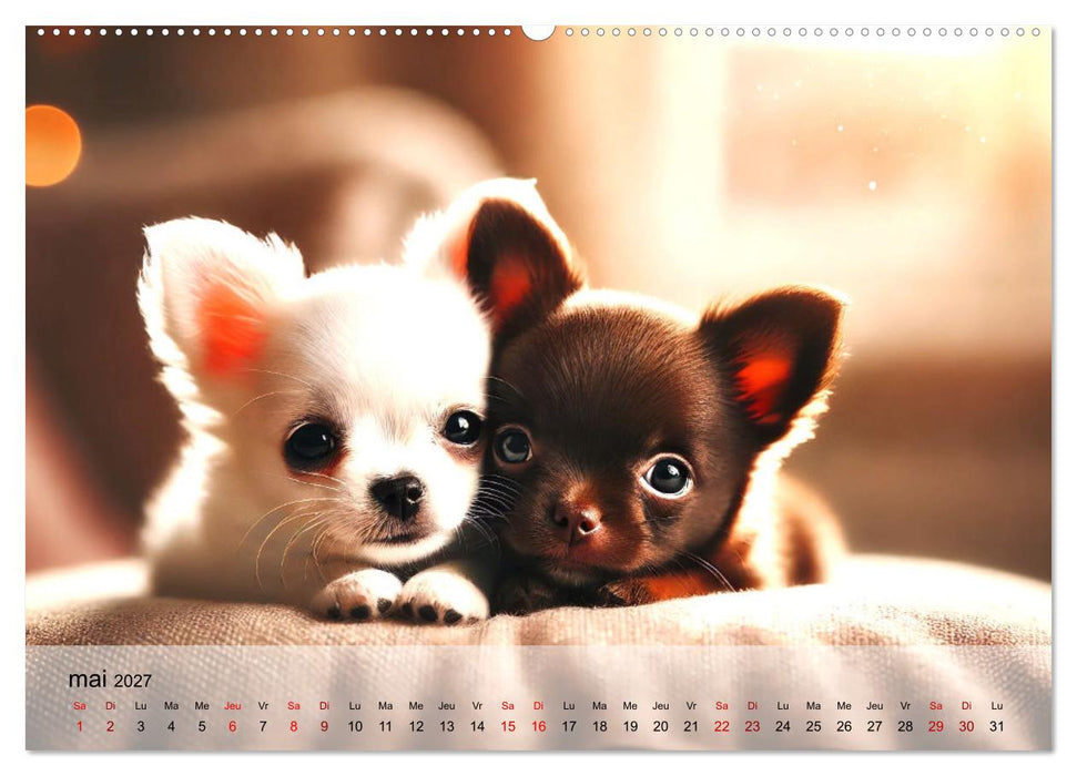 Chiots Chihuahua – Petits miracles (CALVENDO Calendrier mensuel 2027)