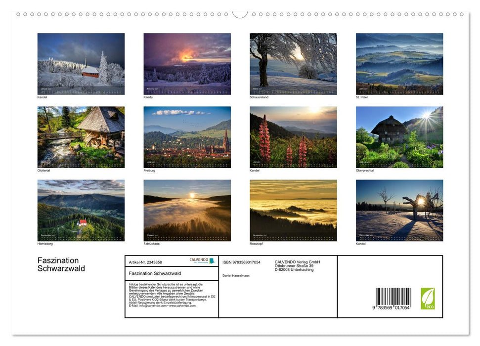 Faszination Schwarzwald (CALVENDO Premium Wandkalender 2027)