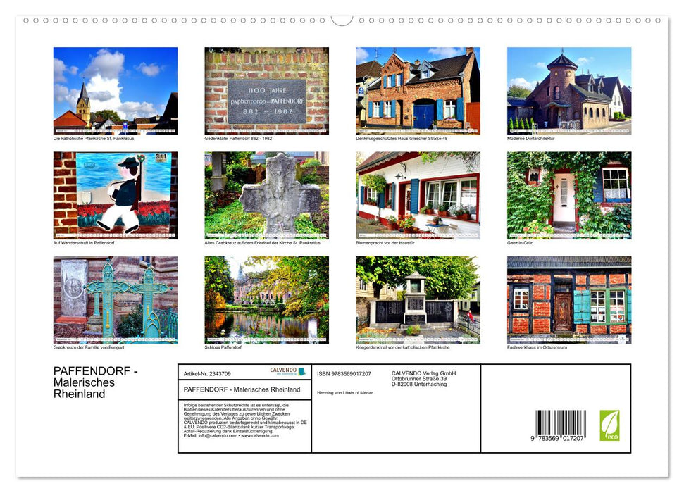 PAFFENDORF - Malerisches Rheinland (CALVENDO Premium Wandkalender 2027)