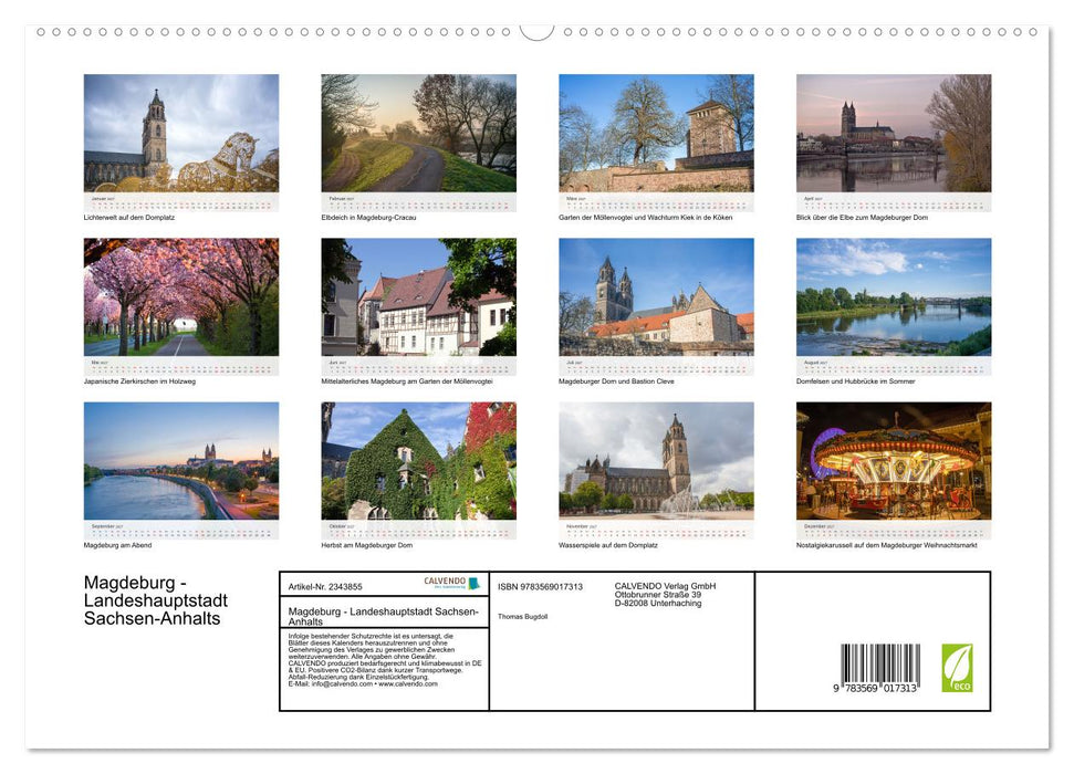 Magdeburg - Landeshauptstadt Sachsen-Anhalts (CALVENDO Premium Wandkalender 2027)