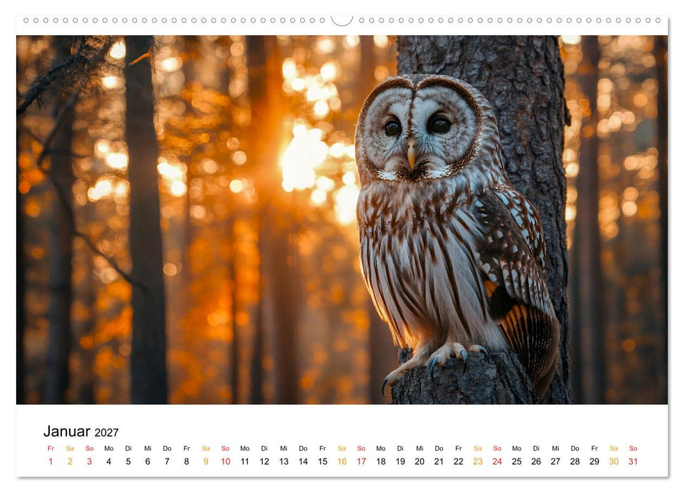 Im Reich der Eulen (CALVENDO Wandkalender 2027)