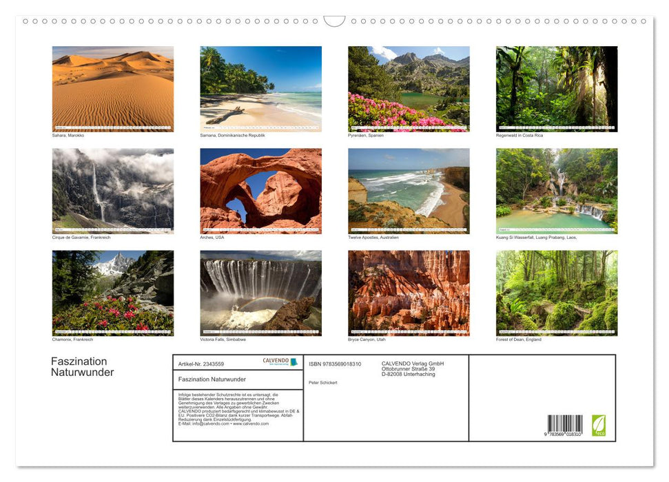 Faszination Naturwunder (CALVENDO Wandkalender 2027)