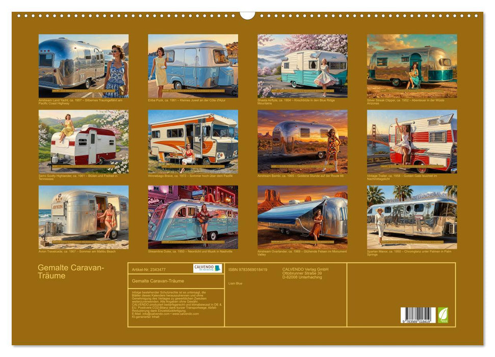 Gemalte Caravan-Träume (CALVENDO Wandkalender 2027)