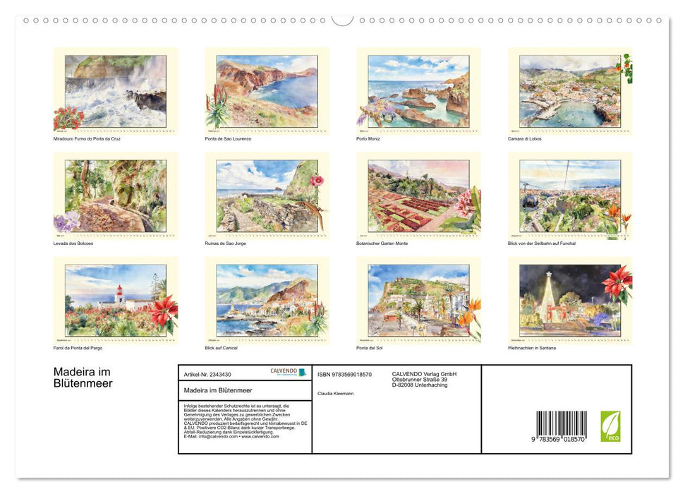 Madeira im Blütenmeer (CALVENDO Premium Wandkalender 2027)