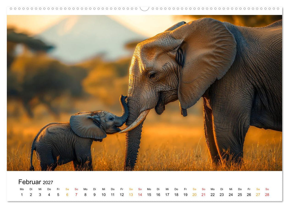 Elefanten - Riesen der Wildnis (CALVENDO Premium Wandkalender 2027)