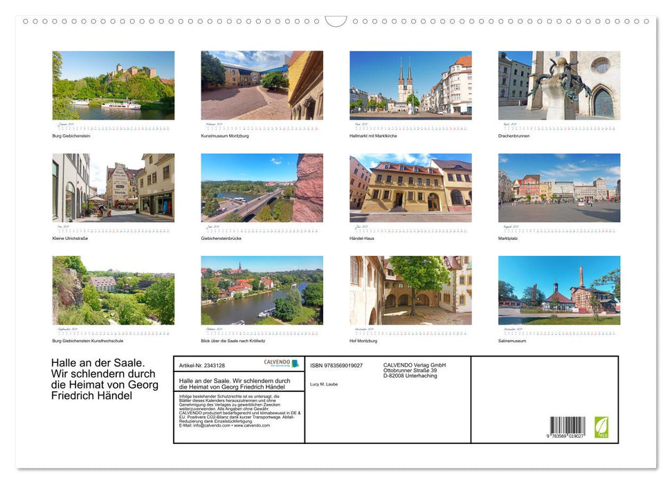 Halle an der Saale. Wir schlendern durch die Heimat von Georg Friedrich Händel (CALVENDO Wandkalender 2027)