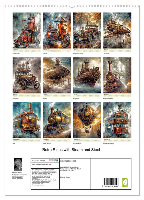 Retro Rides with Steam and Steel (CALVENDO Premium-Calendar 2027)