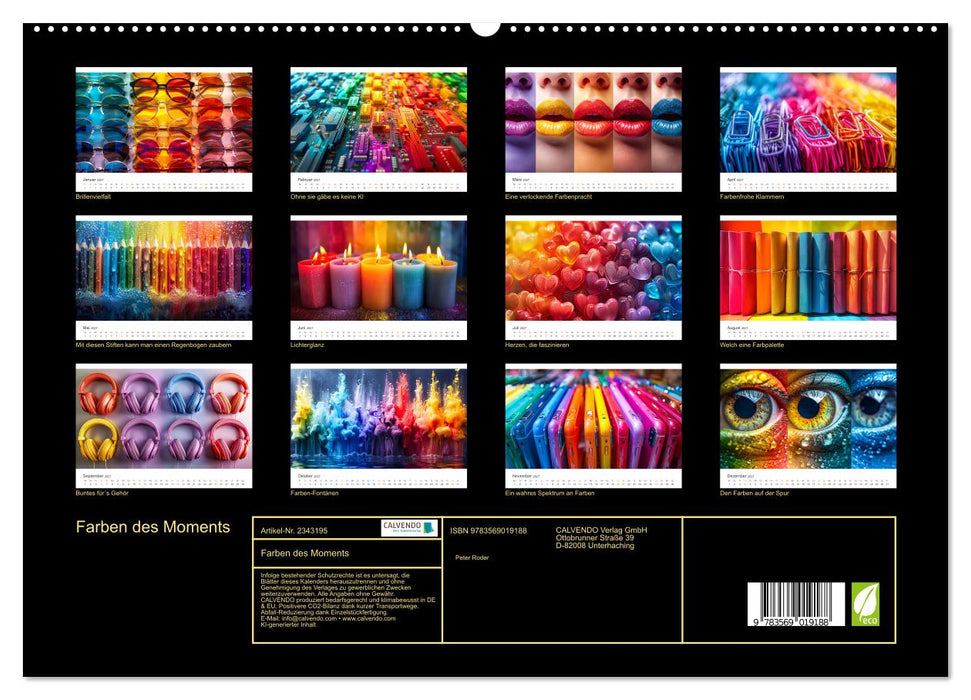 Farben des Moments (CALVENDO Premium Wandkalender 2027)