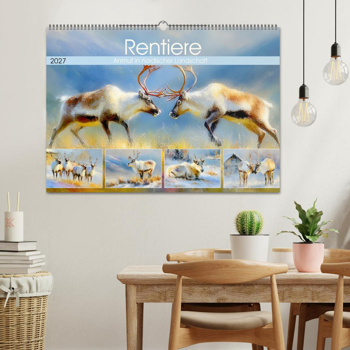 Rentiere. Anmut in nordischer Landschaft (CALVENDO Wandkalender 2027)