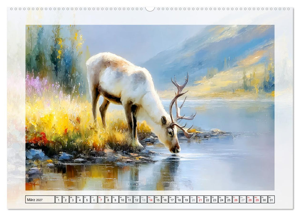 Rentiere. Anmut in nordischer Landschaft (CALVENDO Wandkalender 2027)