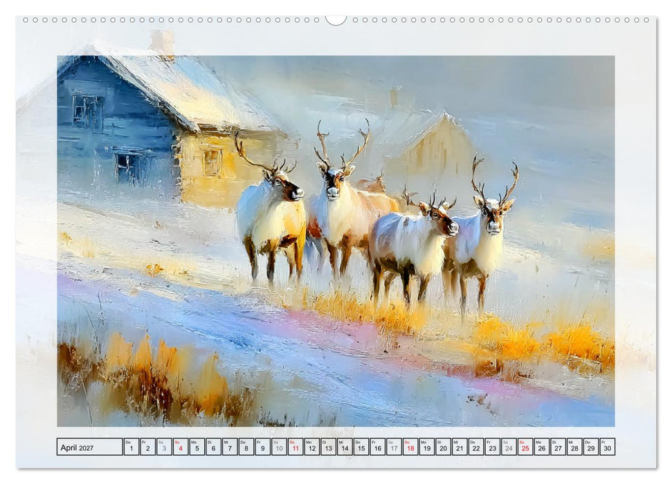 Rentiere. Anmut in nordischer Landschaft (CALVENDO Wandkalender 2027)