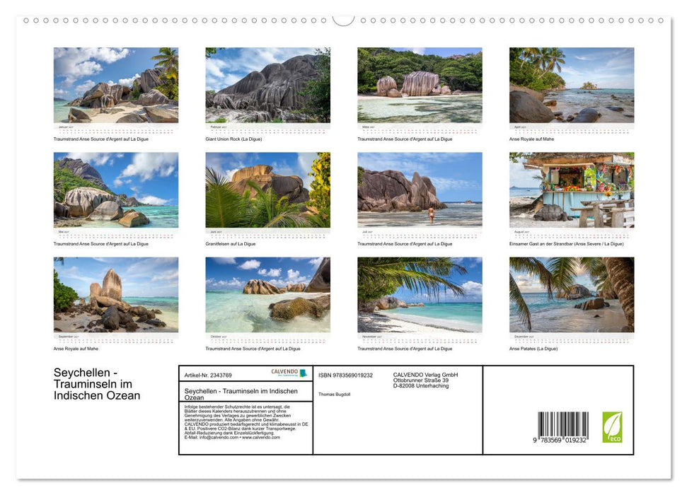 Seychellen - Trauminseln im Indischen Ozean (CALVENDO Premium Wandkalender 2027)