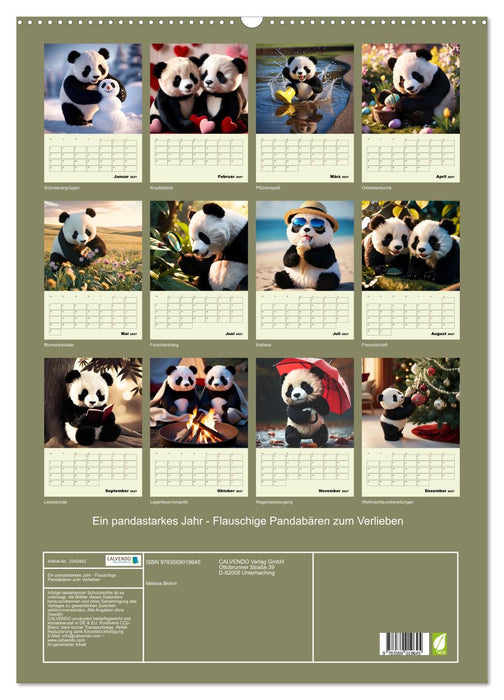 Ein pandastarkes Jahr - Flauschige Pandabären zum Verlieben (CALVENDO Wandkalender 2027)
