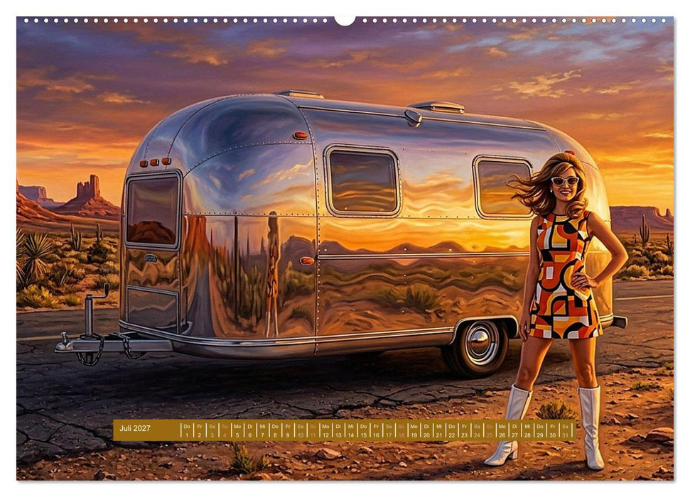 Gemalte Caravan-Träume (CALVENDO Premium Wandkalender 2027)