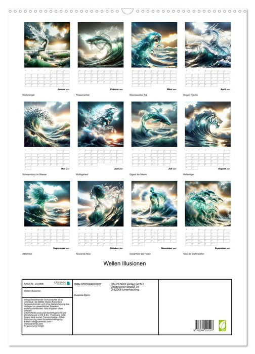 Wellen Illusionen (CALVENDO Wandkalender 2027)