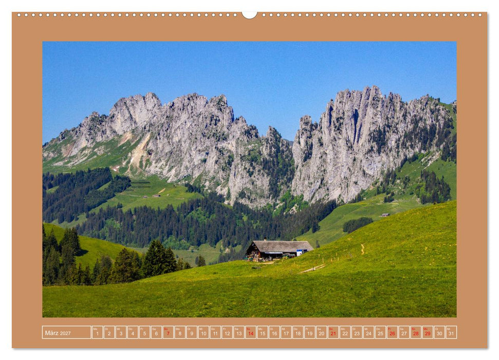 Grüezi in den Schweizer Bergen (CALVENDO Premium Wandkalender 2027)