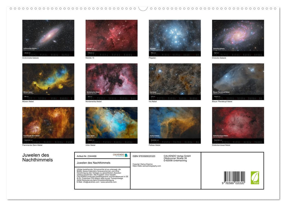 Juwelen des Nachthimmels (CALVENDO Premium Wandkalender 2027)