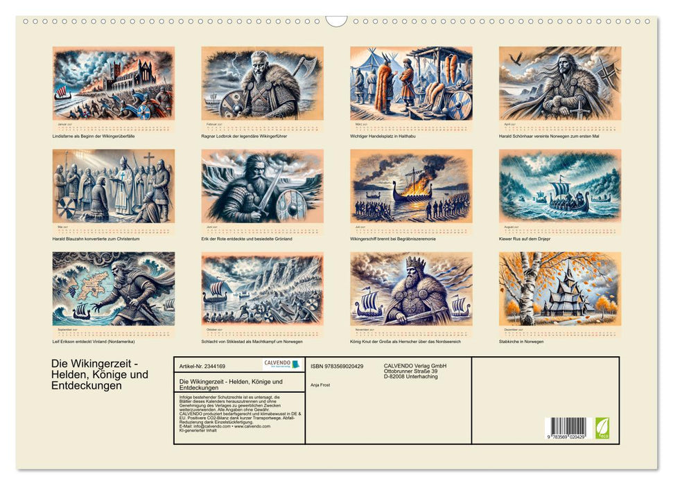 Die Wikingerzeit - Helden, Könige und Entdeckungen (CALVENDO Wandkalender 2027)