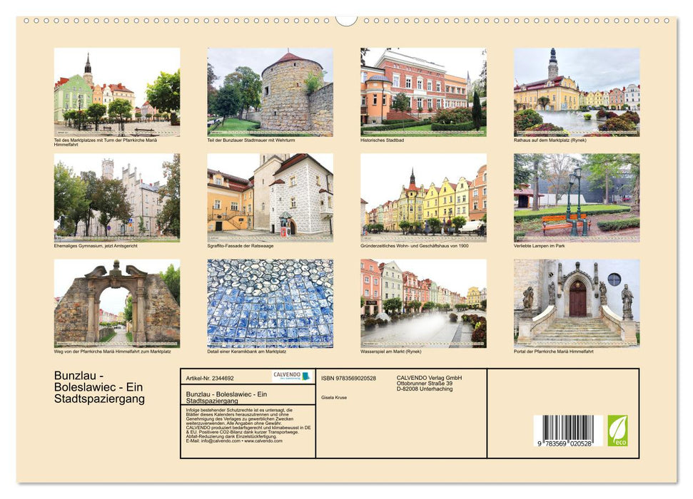 Bunzlau - Boleslawiec - Ein Stadtspaziergang (CALVENDO Premium Wandkalender 2027)