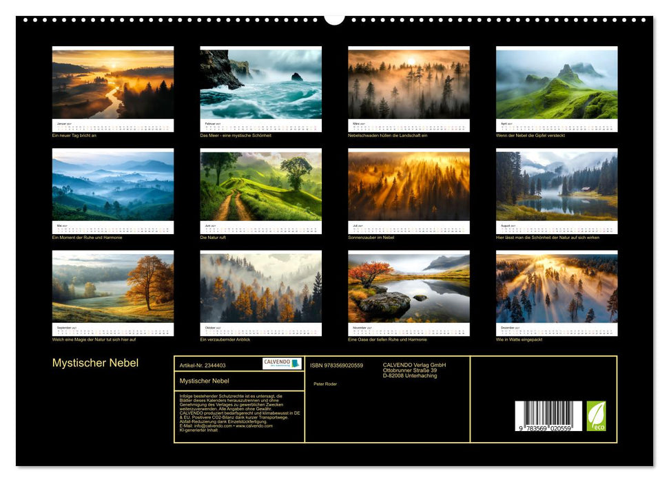 Mystischer Nebel (CALVENDO Premium Wandkalender 2027)