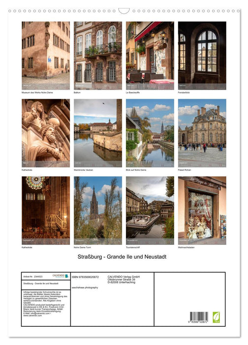 Straßburg - Grande Ile und Neustadt (CALVENDO Wandkalender 2027)