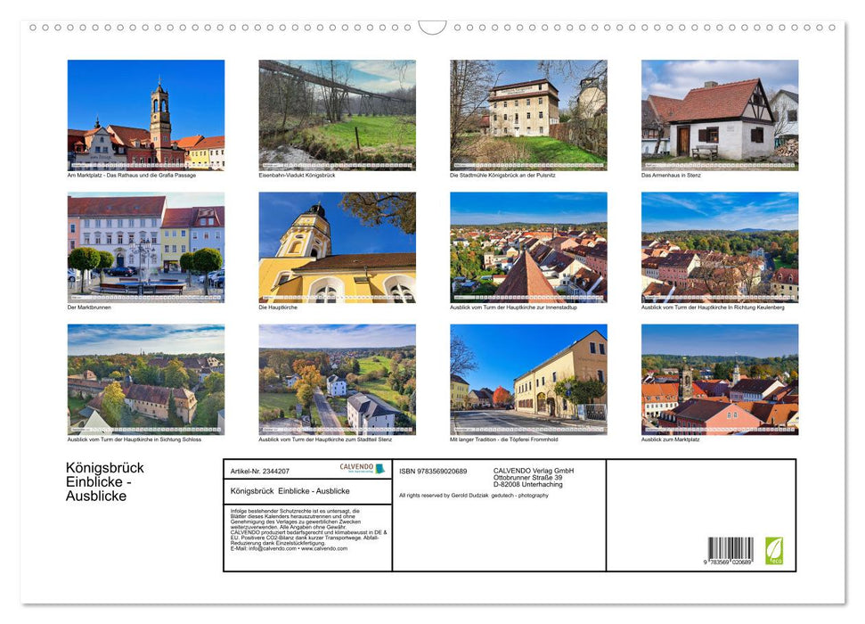 Königsbrück Einblicke - Ausblicke (CALVENDO Wandkalender 2027)