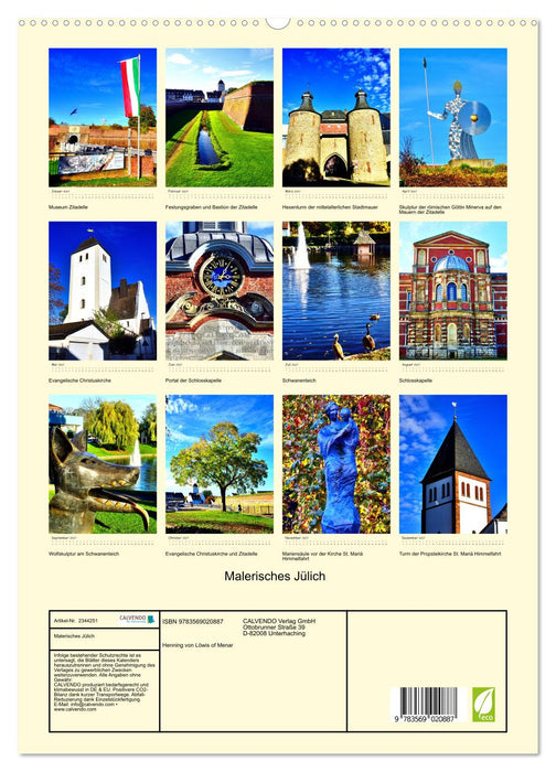 Malerisches Jülich (CALVENDO Premium Wandkalender 2027)