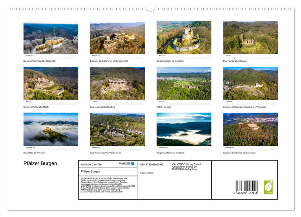 Pfälzer Burgen (CALVENDO Premium Wandkalender 2027)