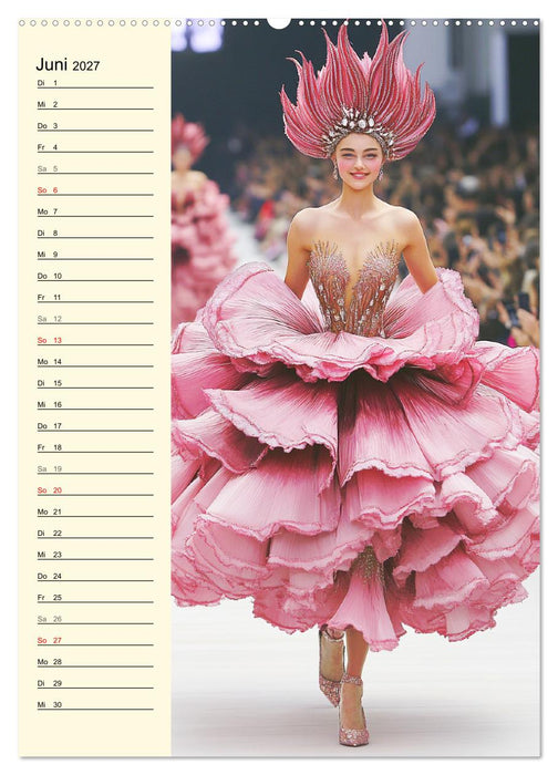 Blütenzauber. High Fashion auf dem Catwalk (CALVENDO Premium Wandkalender 2027)