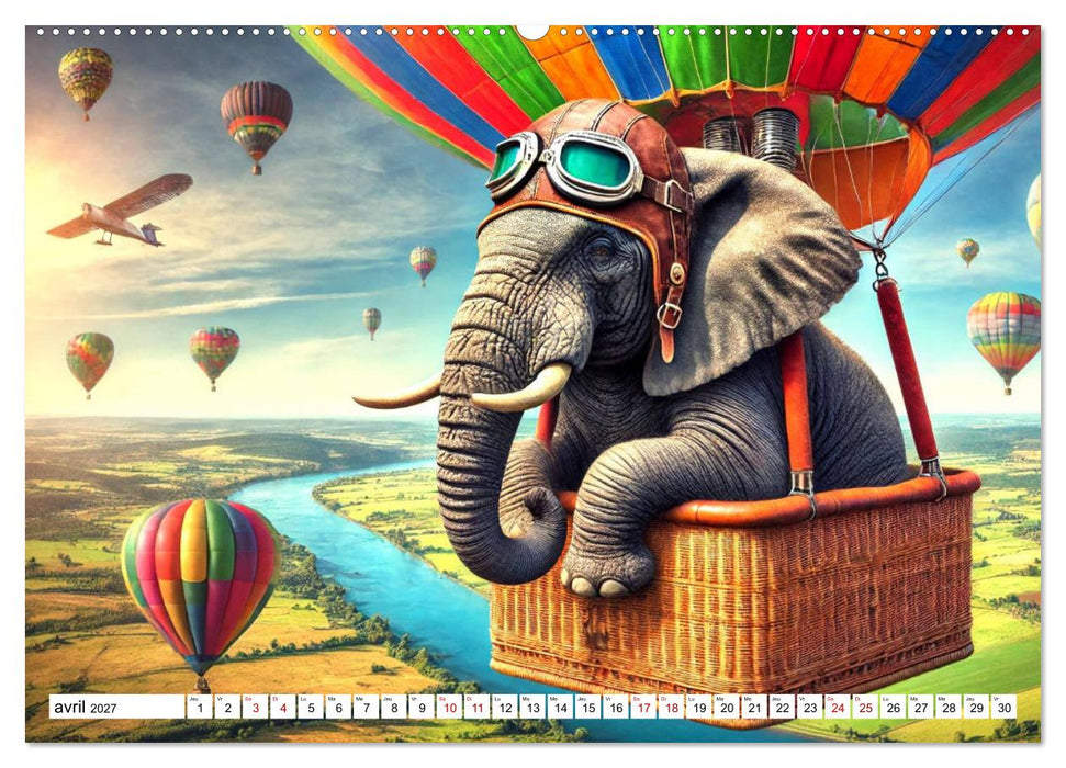 Illusions animales - Amusez-vous au gré de ces scènes animales rocambolesques (CALVENDO Calendrier mensuel 2027)