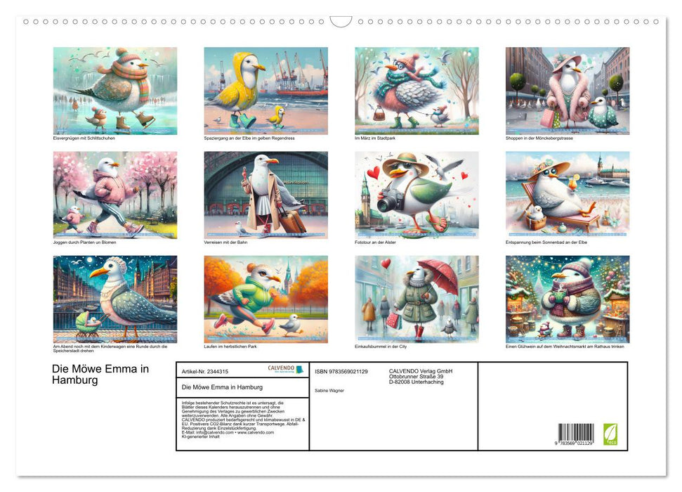 Die Möwe Emma in Hamburg (CALVENDO Wandkalender 2027)