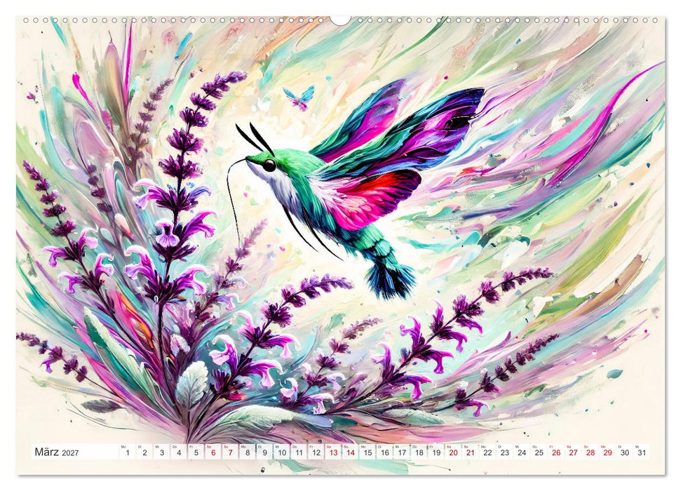 Schmetterlinge und ihre Blumenfreunde in lebhaften Farben (CALVENDO Premium Wandkalender 2027)