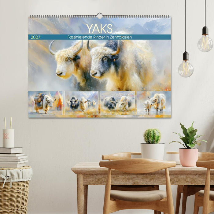 Yaks. Faszinierende Rinder in Zentralasien (CALVENDO Wandkalender 2027)