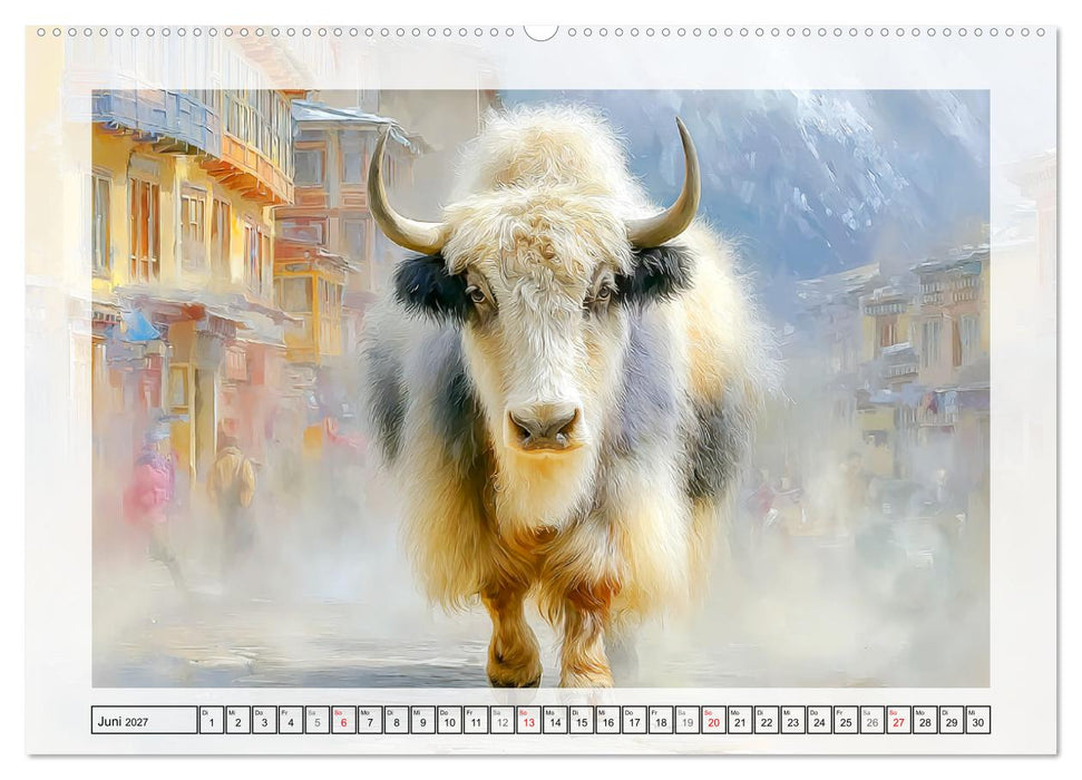 Yaks. Faszinierende Rinder in Zentralasien (CALVENDO Wandkalender 2027)