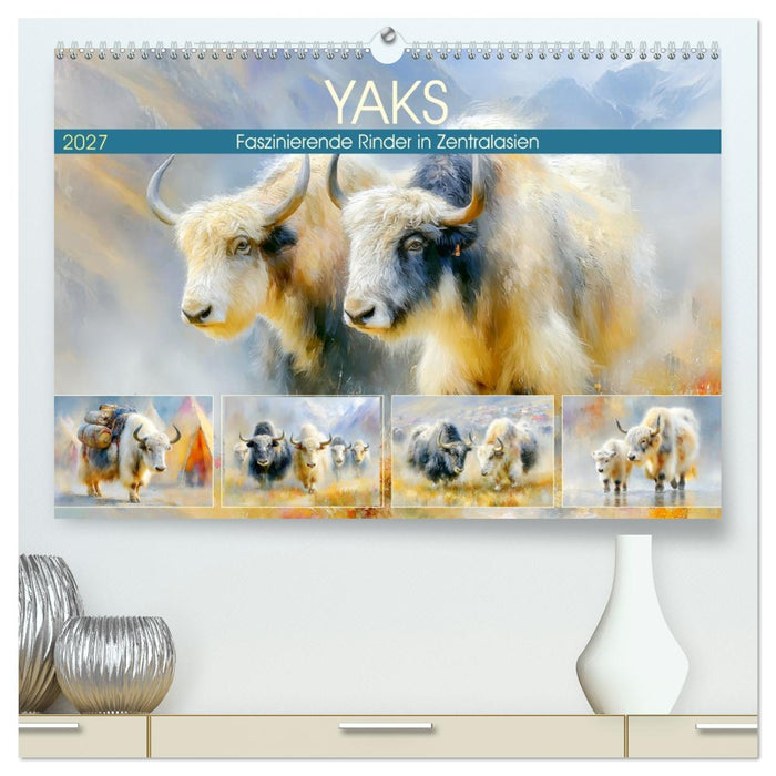 Yaks. Faszinierende Rinder in Zentralasien (CALVENDO Premium Wandkalender 2027)