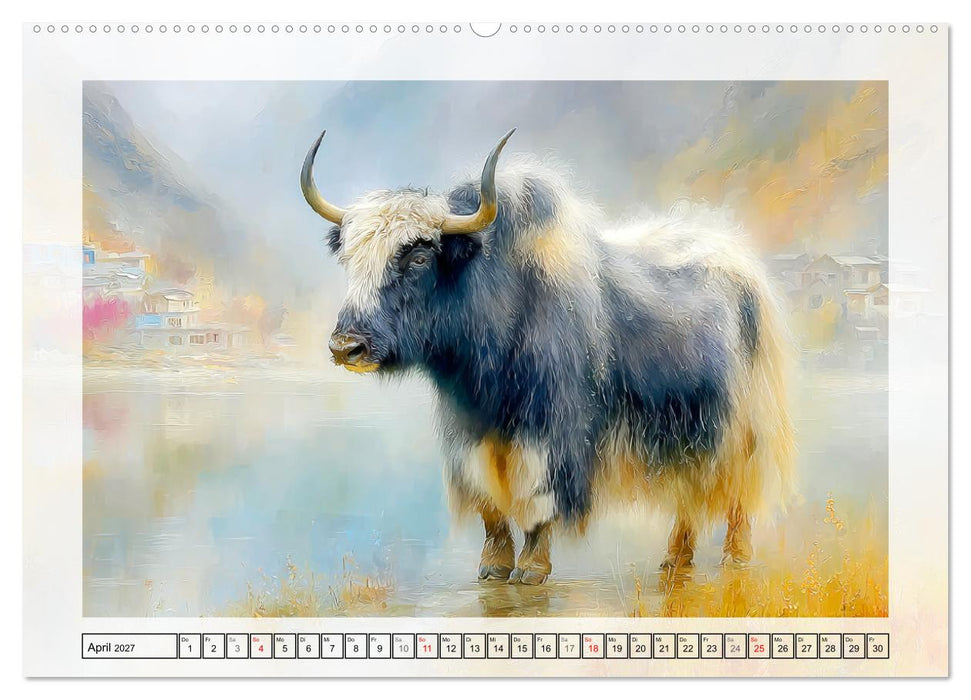 Yaks. Faszinierende Rinder in Zentralasien (CALVENDO Premium Wandkalender 2027)