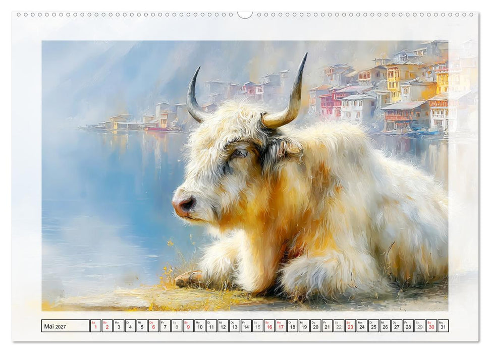 Yaks. Faszinierende Rinder in Zentralasien (CALVENDO Premium Wandkalender 2027)