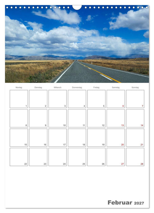 Neuseeland – Unterwegs auf Traumstraßen der Südinsel (CALVENDO Wandkalender 2027)